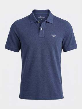Vineyard Vines Mens XS Slim Fit Blue Short Sleeve Stretch Polo Shirt Whale Logo